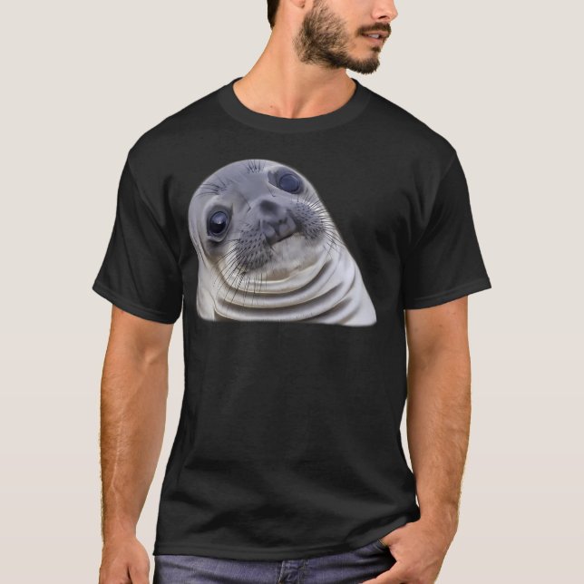 Awkward Seal - Funnyjunk Funny T-Shirt (Front)