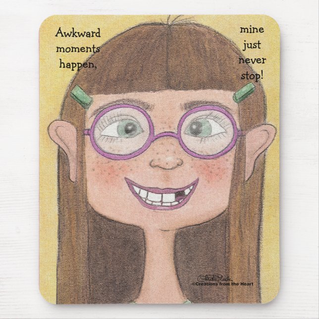 Awkward Stage Girl Mouse Pad (Front)