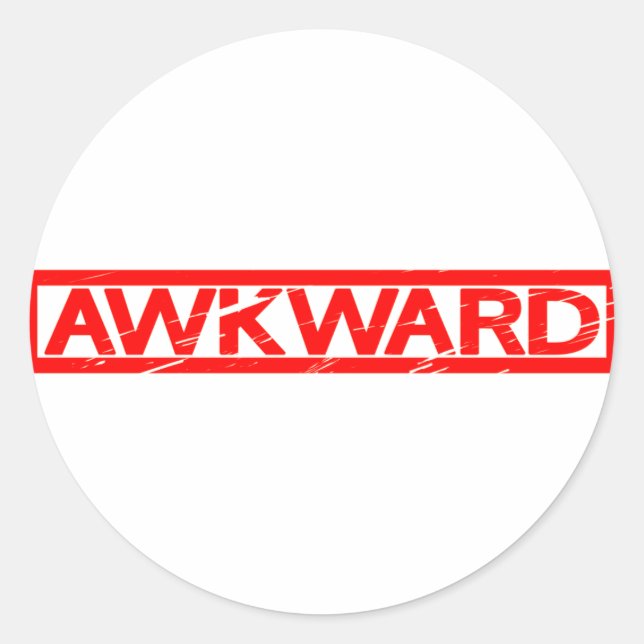 Awkward Stamp Classic Round Sticker (Front)