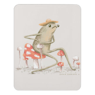 Awkward Toad | Cute Frog Lover | Frog Print Art Door Sign