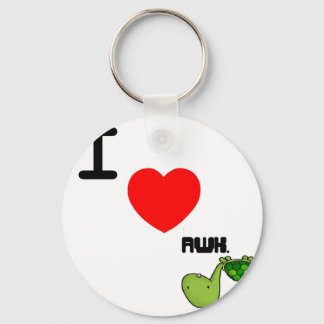 awkward turtle love keychain