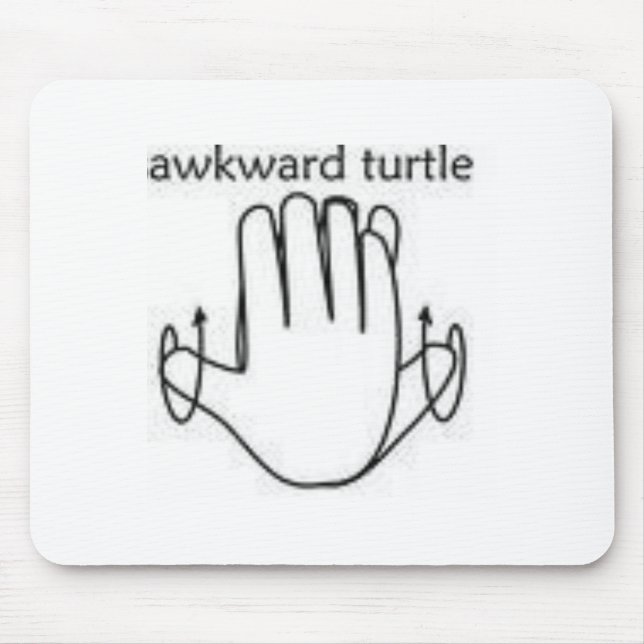 awkward turtle mouse pad (Front)