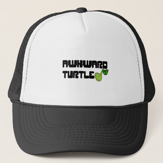 Awkward turtle trucker hat (Front)