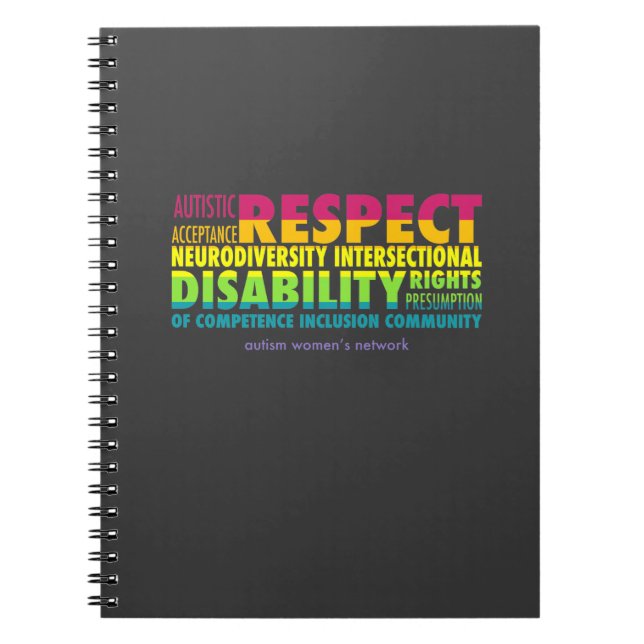 AWN Rainbow Word Cloud Notebook (Front)