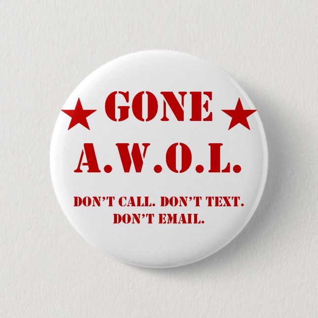 AWOL PINBACK BUTTON (Front)