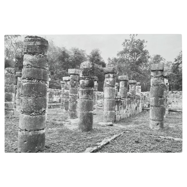 aWorld2Celebrate: A Thousand Columns, Chichén Itzá Metal Print (Front)
