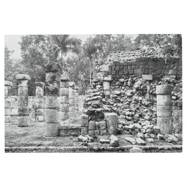 aWorld2Celebrate: A Thousand Columns, Chichén Itzá Metal Print (Front)