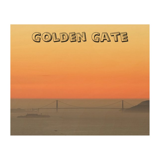 aWorld2Celebrate: Golden Gate Wood Wall Art (Front)