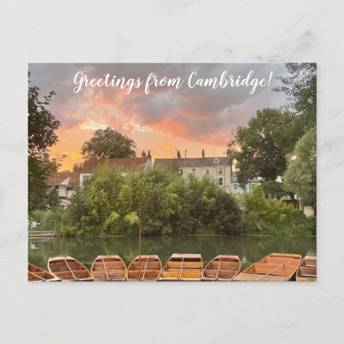 aWorld2Celebrate Greetings from Cambridge Postcard