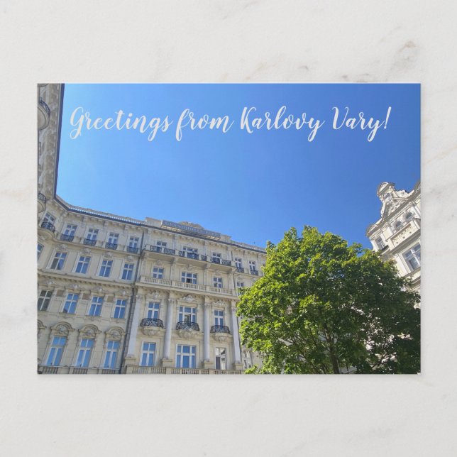aWorld2Celebrate: Greetings from Karlovy Vary! Postcard (Front)