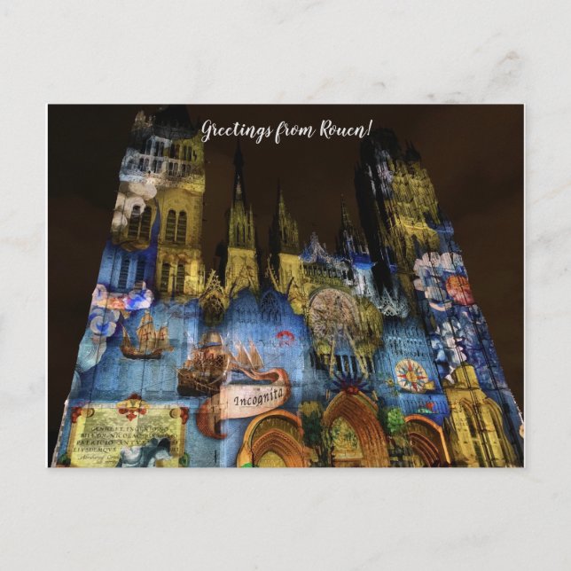 aWorld2Celebrate: Greetings from Rouen! Postcard (Front)