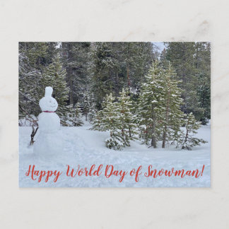 aWorld2Celebrate: Happy World Day of Snowman! Postcard