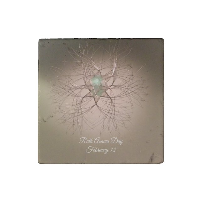 aWorld2Celebrate: Ruth Asawa Day Stone Magnet (Front)