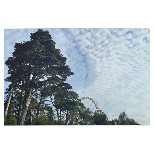 aWorld2Celebrate: Sky Star Clouds Wheel Metal Print (Front)