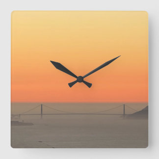 aWorld2Celebrate: The Golden Hour Square Wall Clock