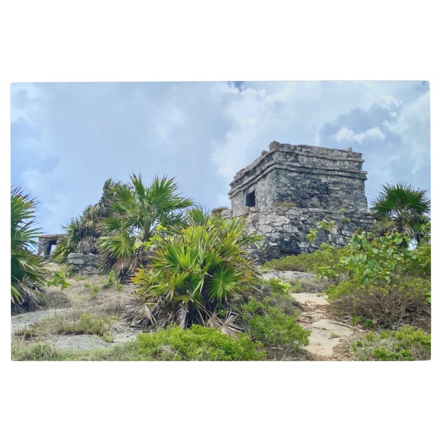 aWorld2Celebrate: Tulum Temple of the Wind God Metal Print (Front)