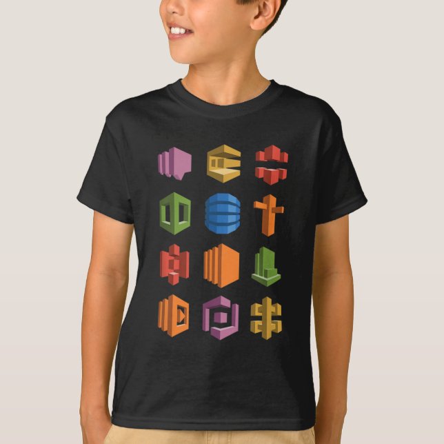 AWS Microservices Tech Stack Hackerthon Startup T-Shirt (Front)