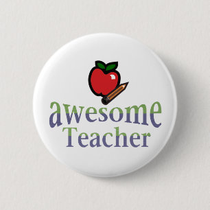awsome Teacher Pinback Button