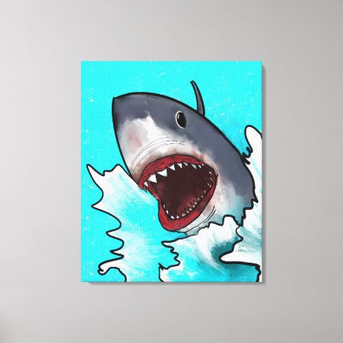 Aww Shark Canvas Print