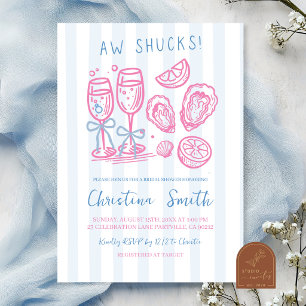 Aww Shucks Oyster bridal shower invitation
