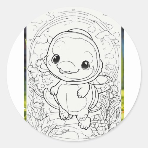 Aww_some appeal a baby duck ghost  classic round sticker