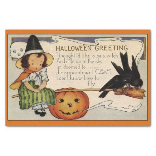 Awwww Cutest Little Halloween Witch EVER Tissue Paper