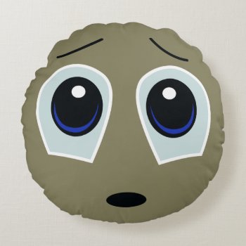 Awwww Sad Face Pillow by HappyGabby at Zazzle