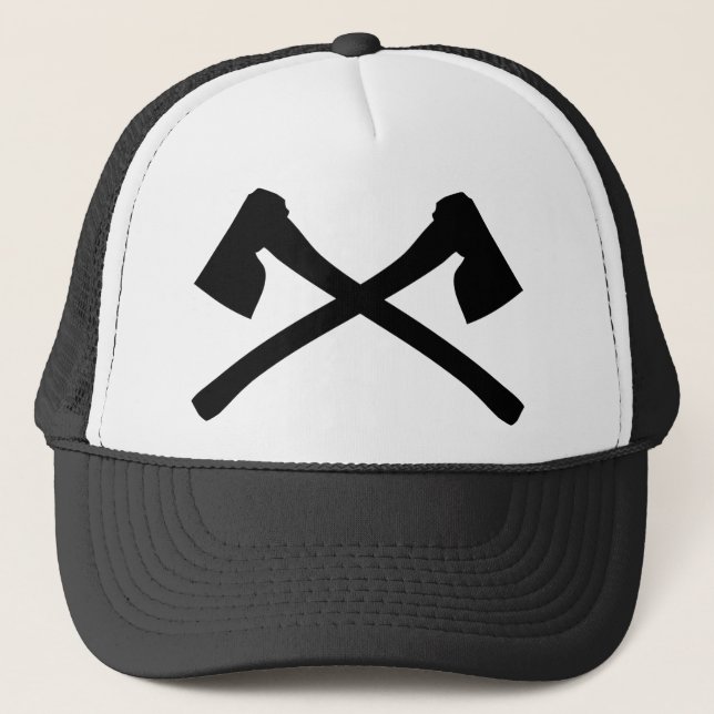 ax axe crossed icon trucker hat (Front)