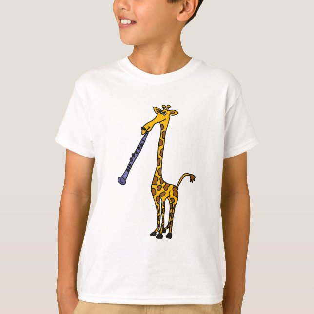 AX- Giraffe Playing the Clarinet T-Shirt (Front)