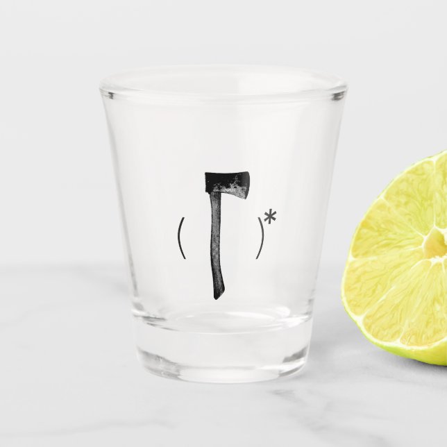 ax  shot glass (Front)