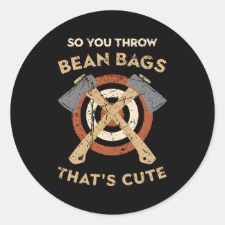 Ax Throwing Chet And Axe Lumberjack Hobby Classic Round Sticker