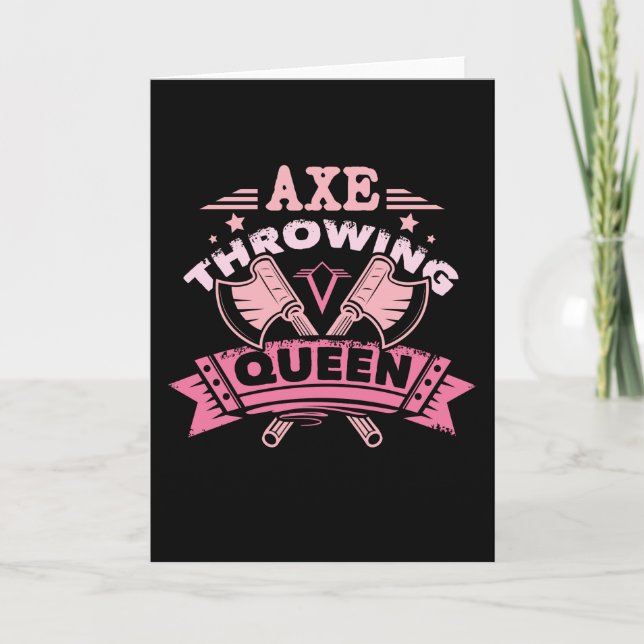 Ax Throwing Girl Card (Front)