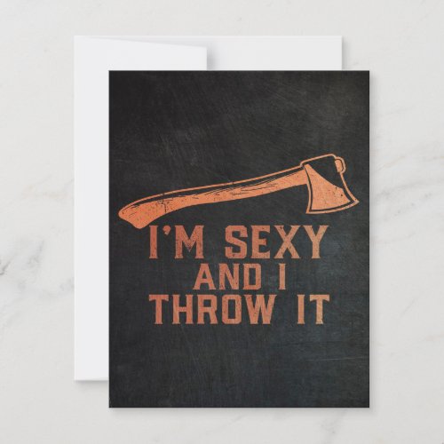 Ax Throwing Hatchet funny quotes Invitation