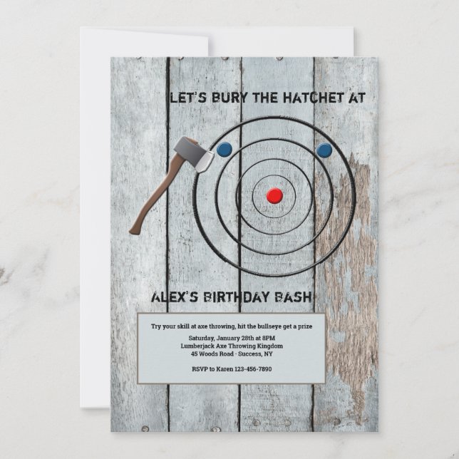 Ax Throwing Invitation (Front)