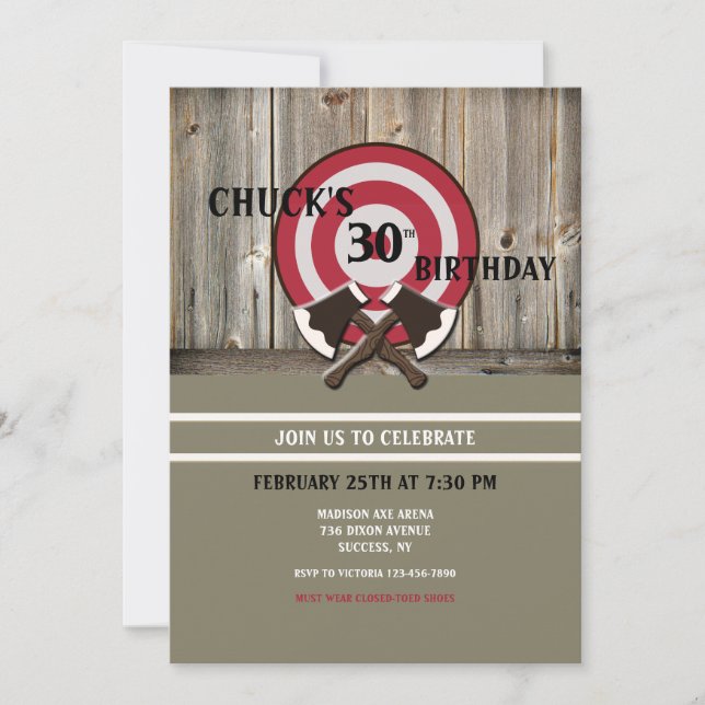 Ax Throwing Invitation (Front)