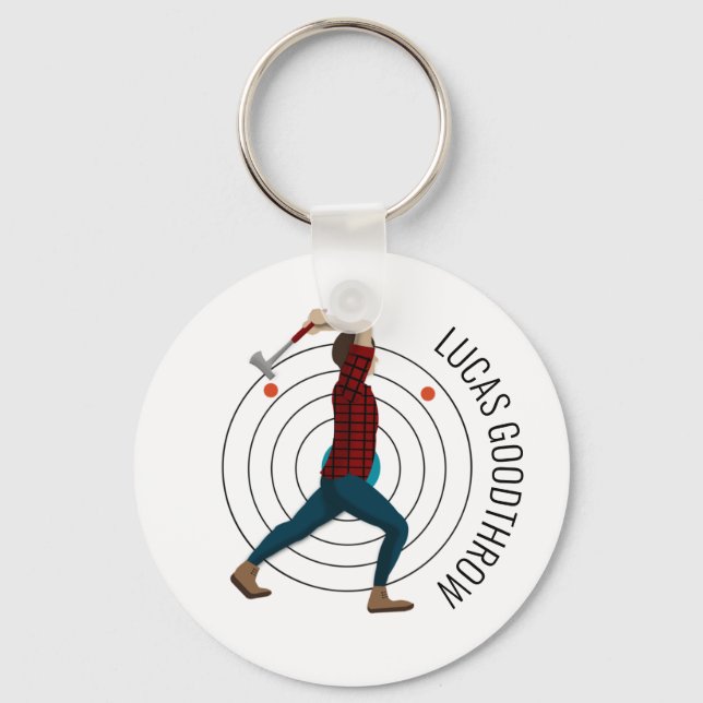Ax Throwing Keychain (Front)