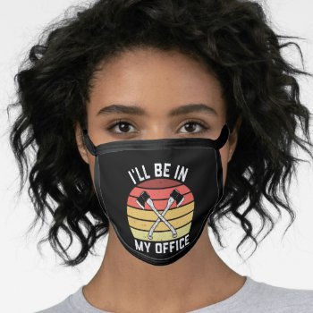 Ax Throwing Lumberjack Funny Ax Thrower Face Mask by WorksaHeart at Zazzle