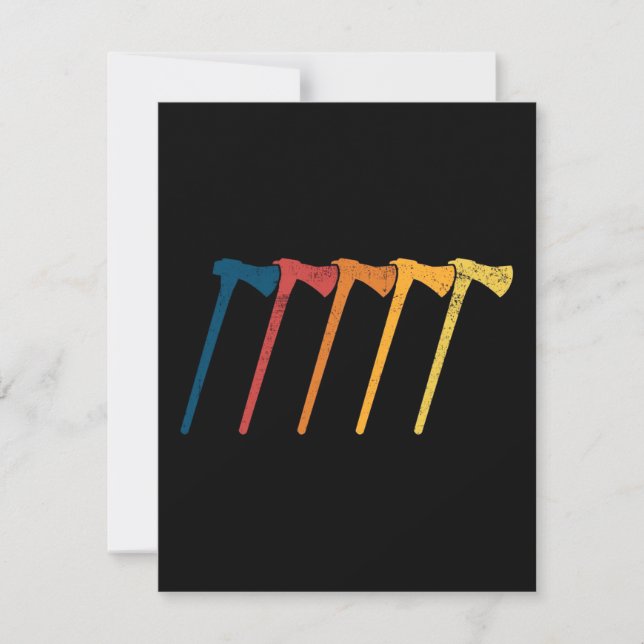 Ax throwing throwing ax invitation (Front)