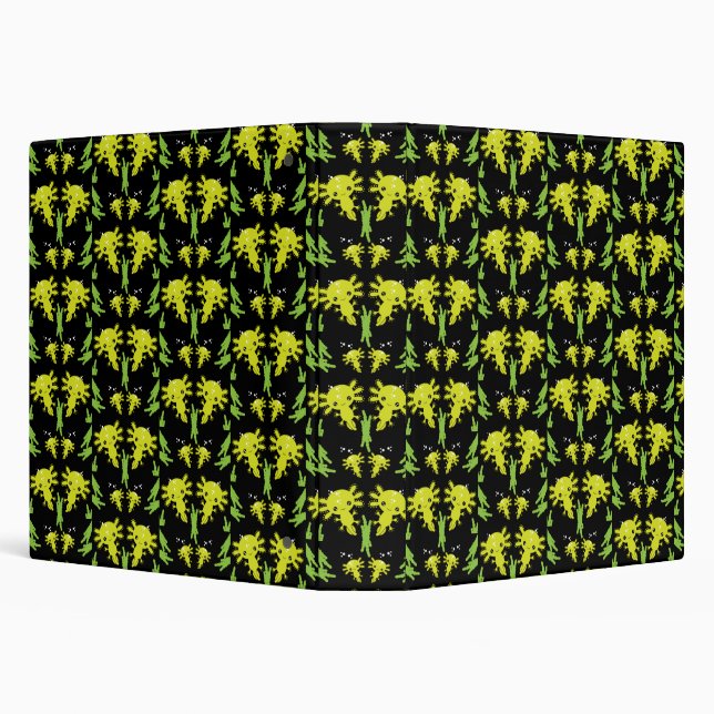 Axaotl Salamander Kids Gift 3 Ring Binder (Background)
