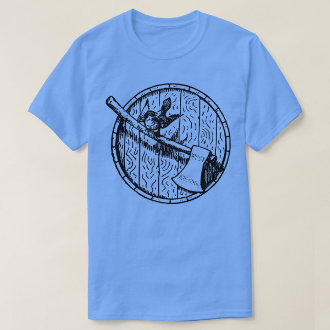 Axe Bird Shield T T-Shirt (Design Front)