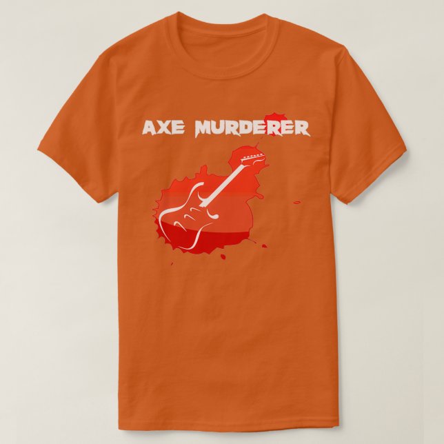Axe Murderer Guitar Logo T-Shirt (Design Front)