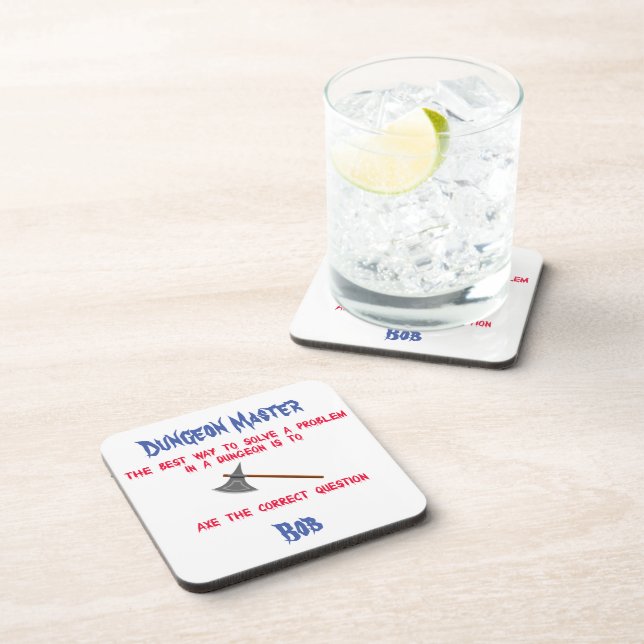 Axe the correct questions beverage coaster (Right Side)