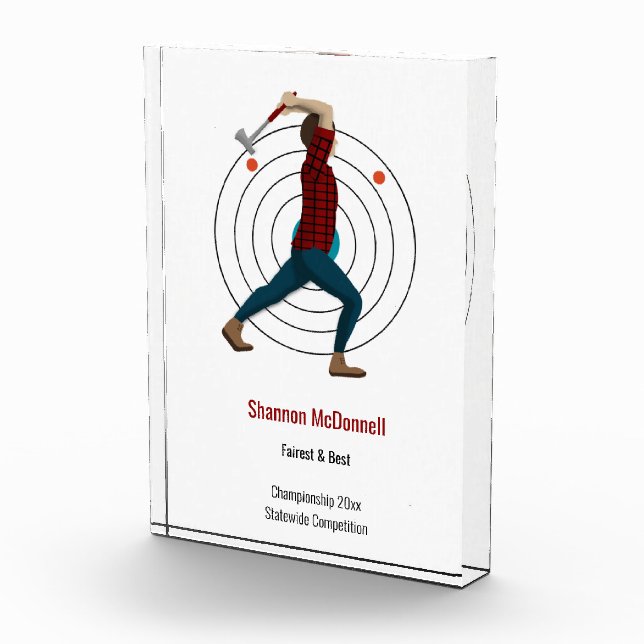 Axe Throwing Acrylic Award (Right)