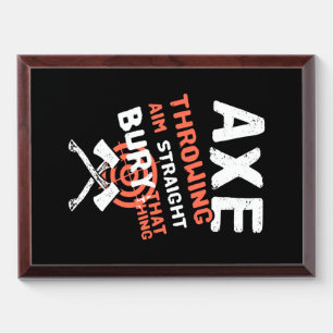 Axe Throwing Award Plaque