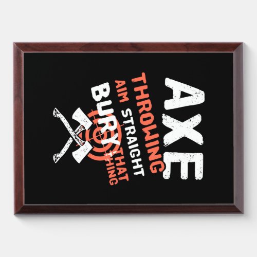 Axe Throwing Award Plaque