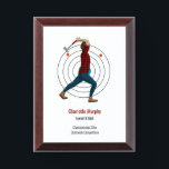 Axe Throwing Award Plaque<br><div class="desc">Axe throwing design with customisable text.</div>