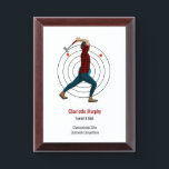 Axe Throwing Award Plaque<br><div class="desc">Axe throwing design with customisable text.</div>