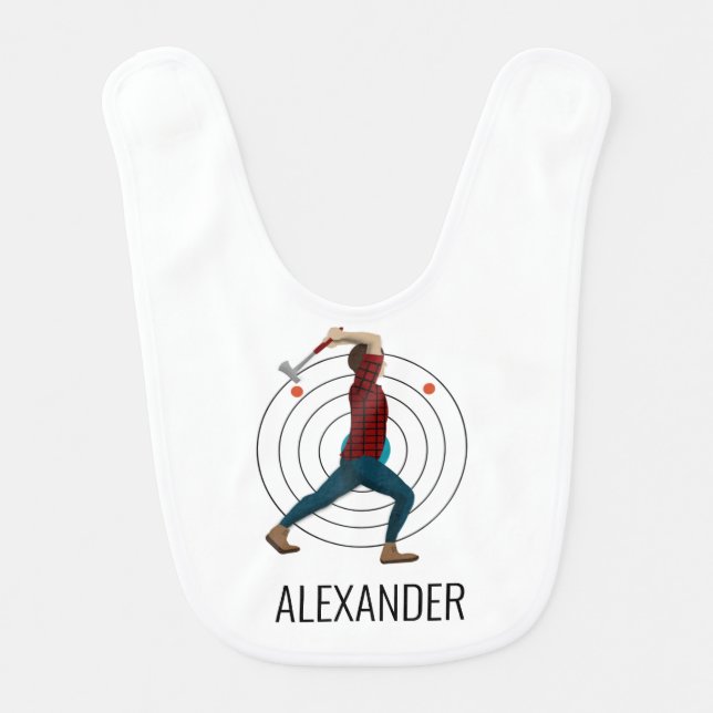 Axe Throwing Baby Bib (Front)