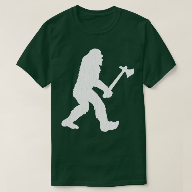 Axe Throwing Big Foot 2  T-Shirt (Design Front)