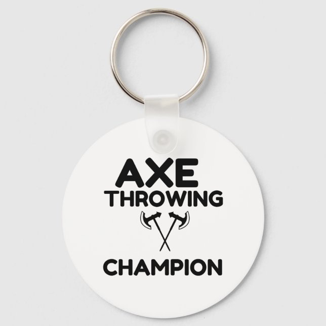 AXE THROWING CHAMPION KEYCHAIN (Front)